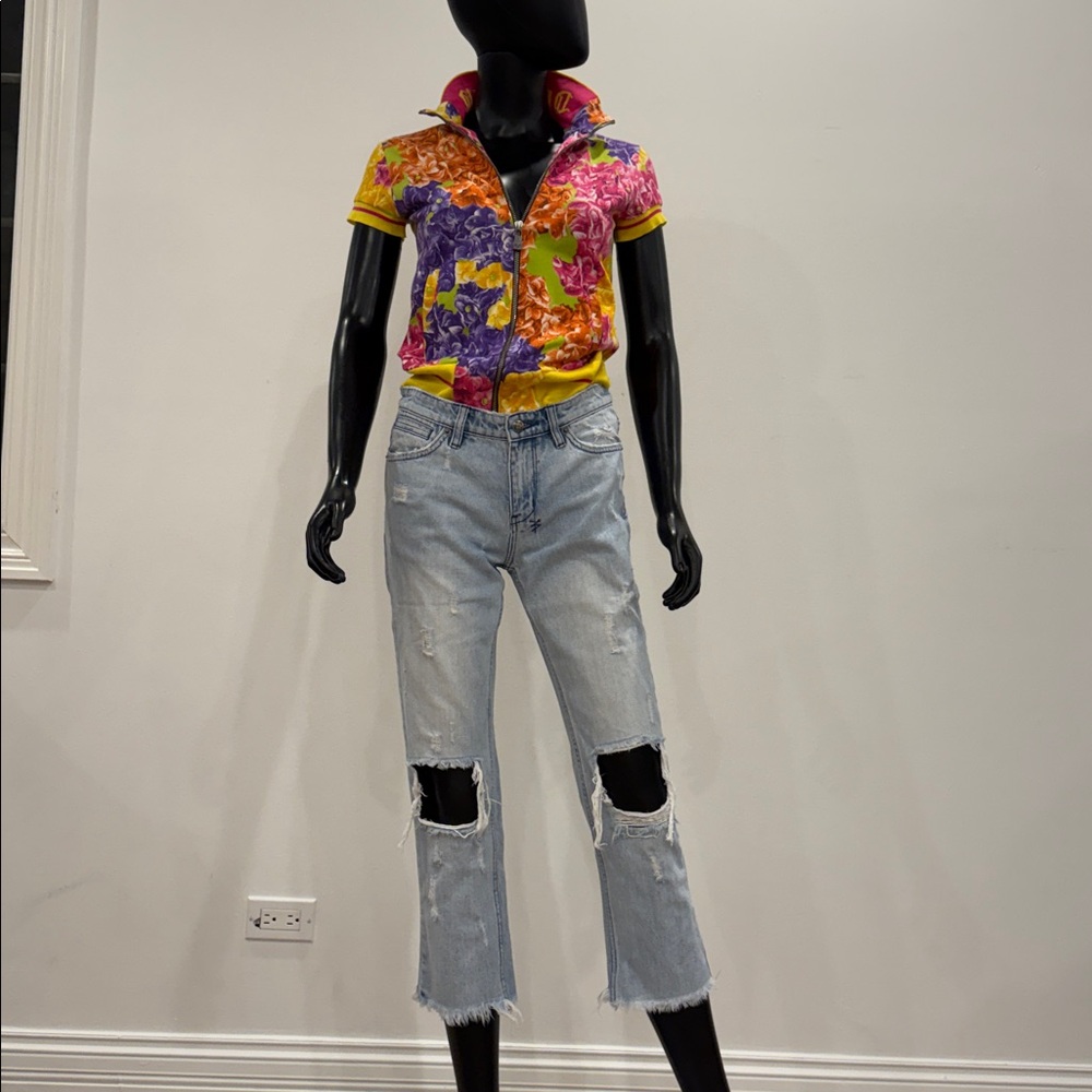 Ksubi Limited Edition Cropped Distressed Jeans 26 Bergdorf Goodman
